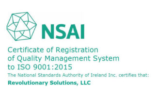 Nsai certificate of quality management system for Proposal Support.